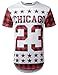 URBANCREWS Mens Hipster Hip Hop Basketball Team Logo Player Graphic Mesh T-shirt