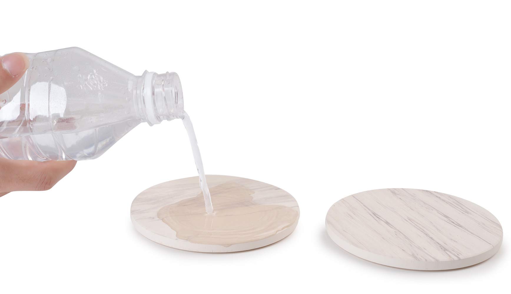 AlphaAcc Absorbent Ceramic Coasters for Drinks Large Size 4.2\