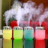 Nestar 180ml Aromatherapy Essential Oil Diffuser USB Mini Personal Humidifier with 7 Color LED Night Light Changing and Waterless Auto Shut-off Air Purifier Steam Diffuser for Bed-Room,Car,Office