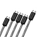 iSeeker Premium Micro USB Cables, [5-pack] Braided Charging Cord, Data Cables(1ft, 3.3ft, 6.6ft) for Android Smart phone, Samsung, Blackberry, HTC, Sony, Nokia (black)