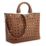 Dasein 2 in 1 Perforated Shoulder Bags for Women