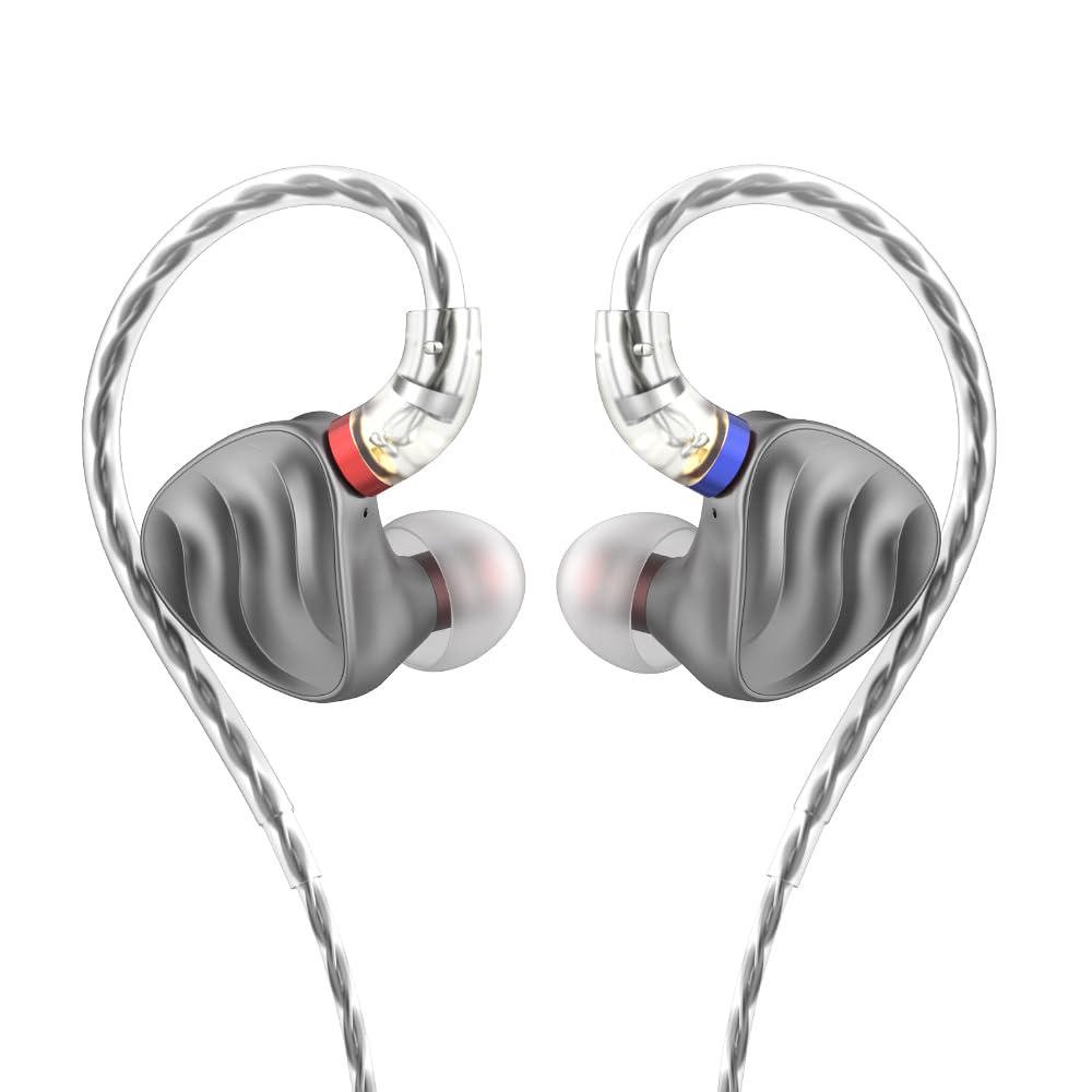 Photo 1 of FiiO FH3 HiFi Earphones 3 Drivers (1 Dynamic + 2 Knowles BA), in-Ear Earphones High Resolution, Bass Sound, High Fidelity for Smartphone/PC/Tablet (Titanium)