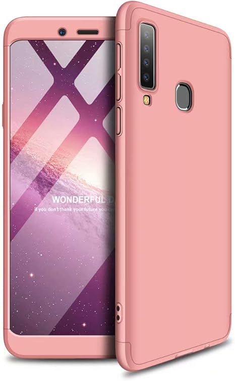 Funda Samsung Galaxy A9 2018 Ttimao PC Hard Case [Protector de Pantalla de Vidrio Temperado] Anti-Shock Ultrafino 360 ° Caja Protección Tres en Uno Cubierta Protectora (Oro Rosa): Amazon.es: Electrónica