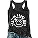 LANMERTREE Women‘s Graphic Tees Sleeveless Funny Workout Letters Print Tank Top T-Shirt