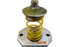 Easyflex Open Spring Mount Vibration Isolator with 6mm Rubber Pad, 66 lbs Capacity, 1" Deflection (Yellow, Pack of 4)