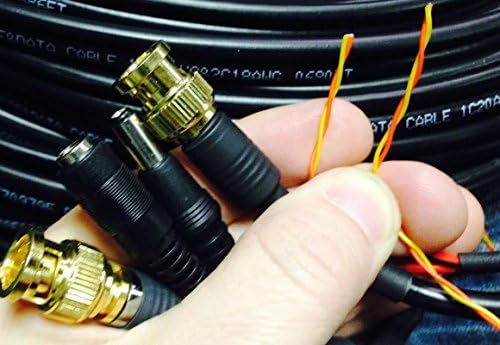 12' BLACK HD-SDI COMPRESSION BNC VIDEO RG59-RS485-POWER PTZ DATA SIAMESE HD-SDI CABLE 18/2