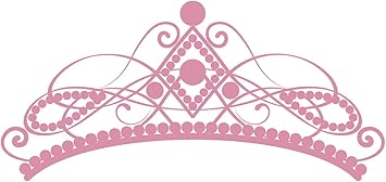 Amazon Com Beautiful Princess Themed Pink Border Girly Party Design Cartoon Vinyl Sticker 2 Wide Tiara Automotive