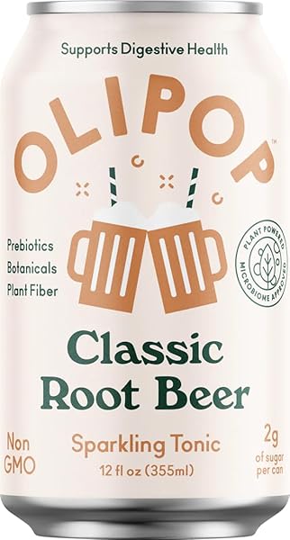 OLIPOP CLASSIC ROOT BEER PREBIOTIC SODA SGL, 12...