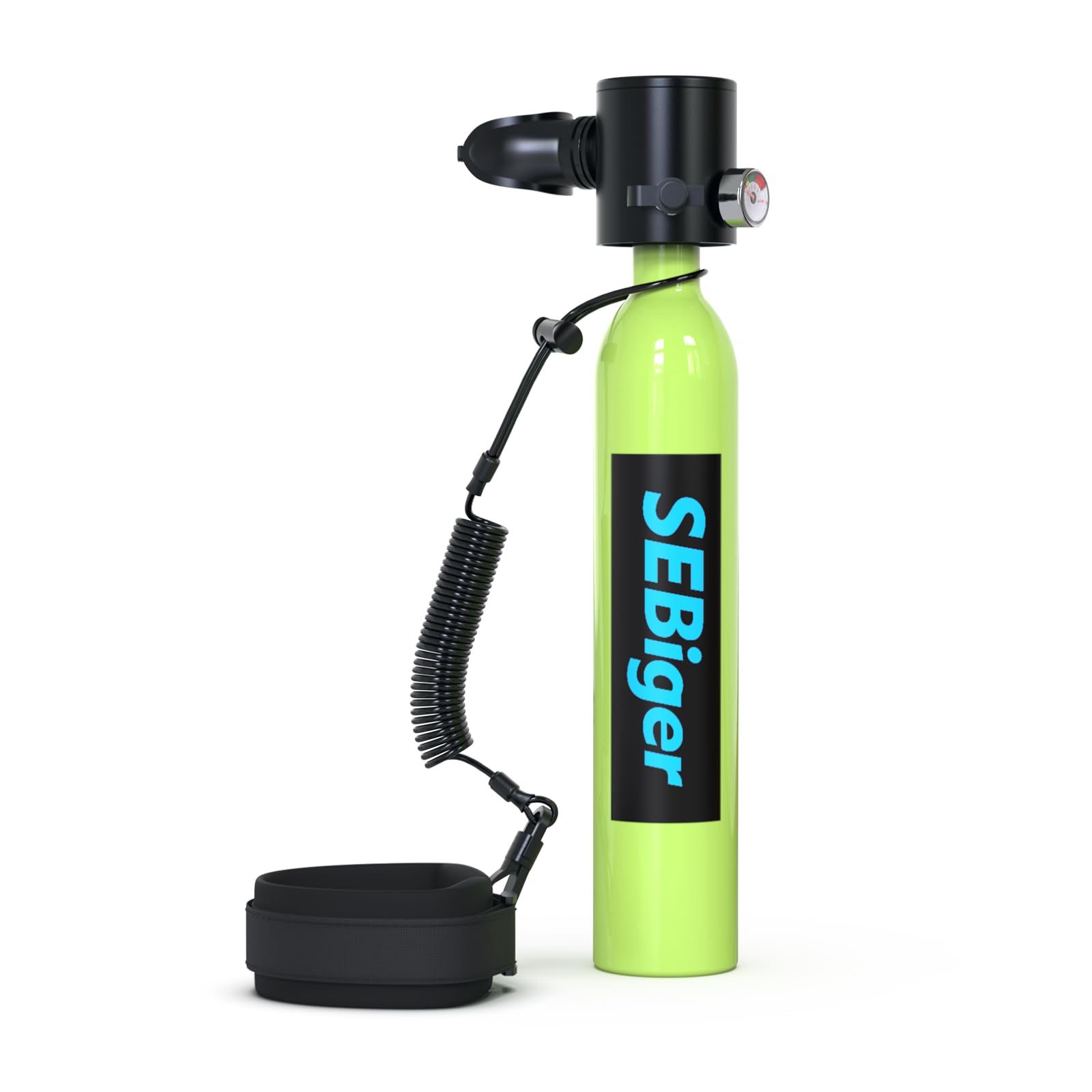 Photo 1 of SEBiger Diving Tank with DOT Certification Reusable Scuba 0.5L Pony Bottle Support 5-10 Minutes Dive Time Diving Cylinder Suitable for Underwater Work/Underwater Recreation,A-GN