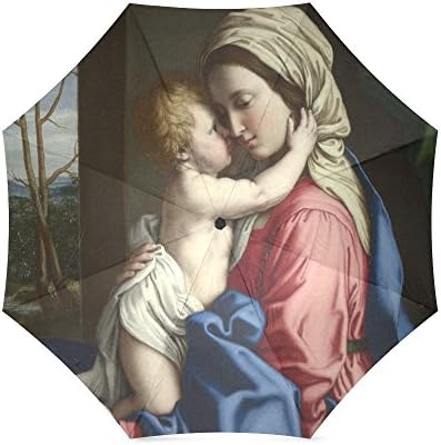 Thanksgiving/Christmas Gifts Christian Religious Virgin Mary With Baby 100% Fabric And Aluminium Foldable High-quality Umbrella