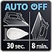 Rowenta DW2191 Access Steam 1500-Watt Cord Reel Steam Iron Stainless Steel Soleplate, 300-Hole, Green