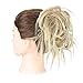 Tousled Updo Messy Bun Hair Piece Scrunchies Synthetic Wavy Bun Extensions Rubber Band Elastic Scrunchie Chignon Instant Ponytail Hairpiece for Women (27T613)