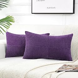 Fancy Homi 2 Packs Purple Lumbar Decorative Throw