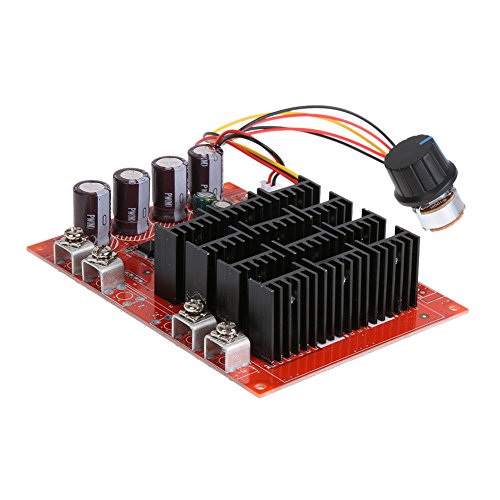 Alloet DC9-50V DC Motor Speed Control Board 3600W 60A with Switch Extension Cord