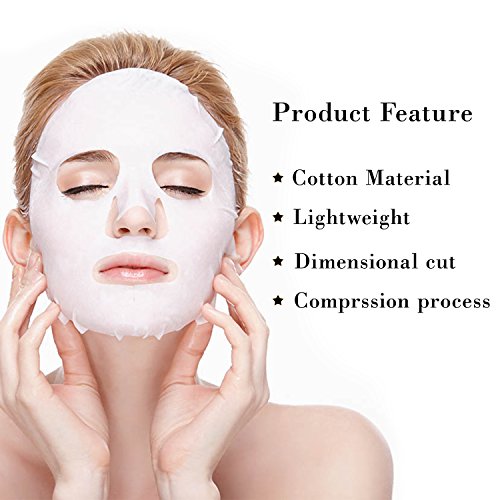 image for Cayanmydery 100 Pcs Compressed Facial Mask Dry Sheet Mask Paper DIY Sk