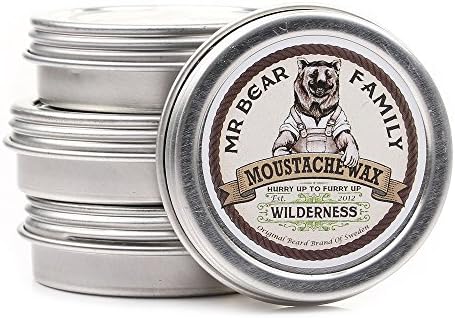 Mr Bear Family Moustache Wax (30ml/1.01oz) - Made in Sweden (SCENT: Wilderness)