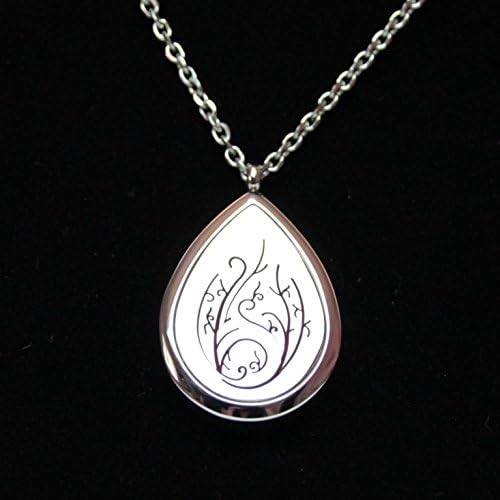 Aromatherapy/Perfume Necklace With Tear Drop Shaped Diffusing Locket. Hypo-Allergenic, 316L Surgical Grade Stainless Steel. Includes 24" Chain &amp; 4 Washable Refill Pads.