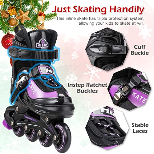 Hiboy Adjustable Inline Skates with All Light up Wheels, Outdoor