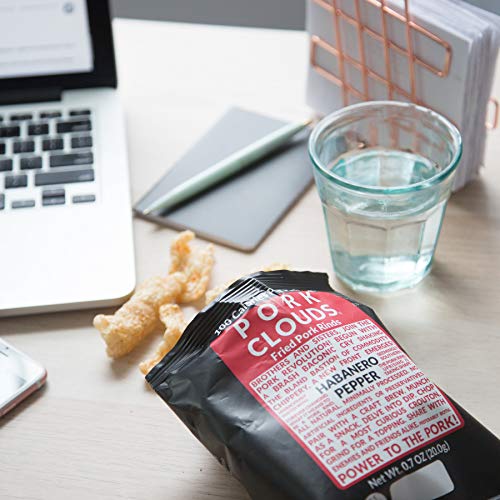 Pork Clouds Habanero Pepper Spicy Pork Rinds, Keto and Paleo friendly