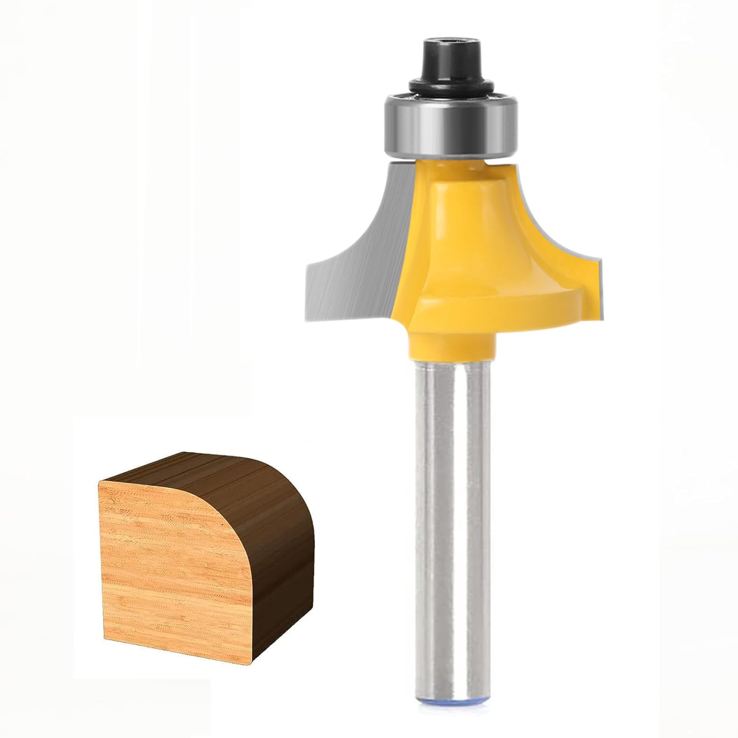 Round Over Router Bits 1/4 Inch Shank,Radius 3/8" Roundover Beading Router Bit, Corner Rounding Edge Forming, Round Over Edging Router Bits, by Akylin — image 1