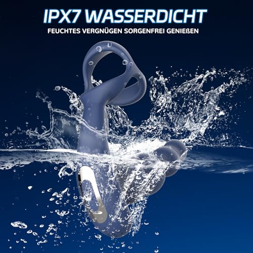 Anal Vibratoren für Mann Sex Spielzeug - 4 In 1 Prostata Stimulation Fernbedienung Analkugeln Buttplug Dildo mit Doppelte Penisringe 10 Vibrations & 3 Rotationsmodi Prostata Massagegerät Analplug
