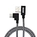 AWEHIRU MKDMiD 3.3ft Right Angle Type C Cable, 90 Degree USB Type C Male to USB 2.0 Type A Male Charging Cable (Black)