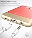 Galaxy S7 Edge Case, Vena [iSlide][Two-Tone] Dock-Friendly Slim Fit Hard Case Cover for Samsung Galaxy S7 Edge (Coral Red/Champagne Gold)