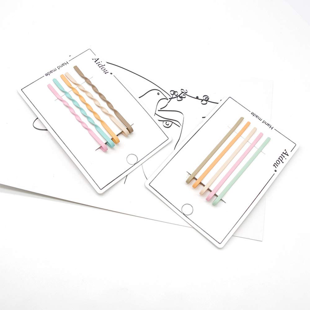 WHITEBRIDGE 20pcs Macaron Colorful Hair Bobby Pins Metallic Barrettes Hair Clips for Women Girls : Beauty