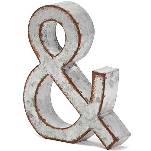 Bright Creations Rustic Letter Wall Decor Galvanized