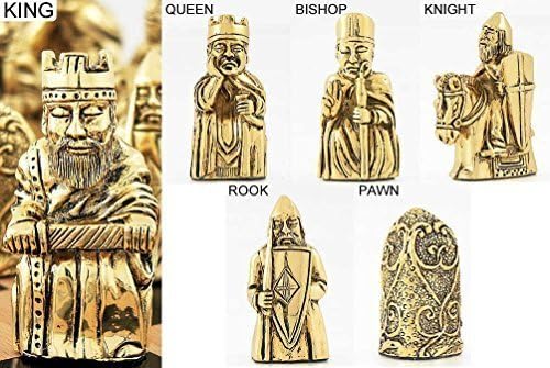 Metal Isle of Lewis Chess Set Pieces