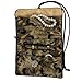 Serena Travel Set Jewelry Organizer Soft Silky Abstract Floral Print Gold Fabric Travel Roll Up and Matching Jewelry Pouch Bag