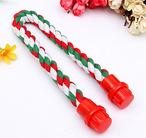 mkki Colorful Fashion Parrot Bird Toys Decorative Pet Bird Parrot Standing Rope Cockatiel Parakeet Conure Cage Swing Perch Toy - Thumbnail 4