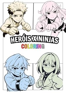 Livro Herdeiros elementais : HERÓIS X NINJAS para COLORIR