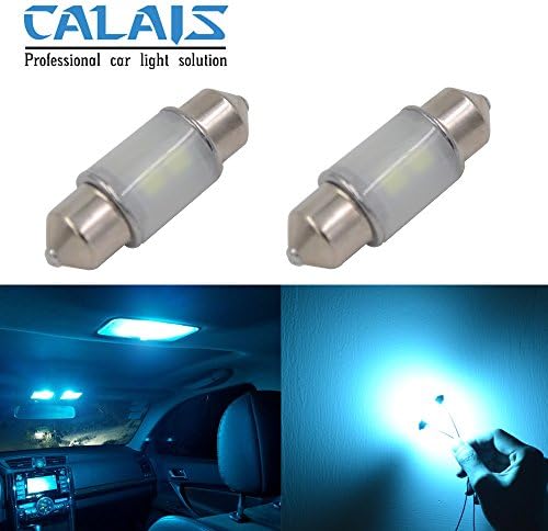 31mm(1.25") LED Blue Dome Festoon Map light Fit for DE3175 DE3021 DE3022 3175 Canbus Error Free 12V 24V with SAMSUNG-5630 Chipset(Pack of 2)