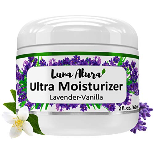 Luna Alura Face Moisturizer 2 OZ – Natural & Organic Moisturizer for Face, Anti Aging Face Cream for Women, Anti Wrinkle Cream, Lavender Vanilla Scent