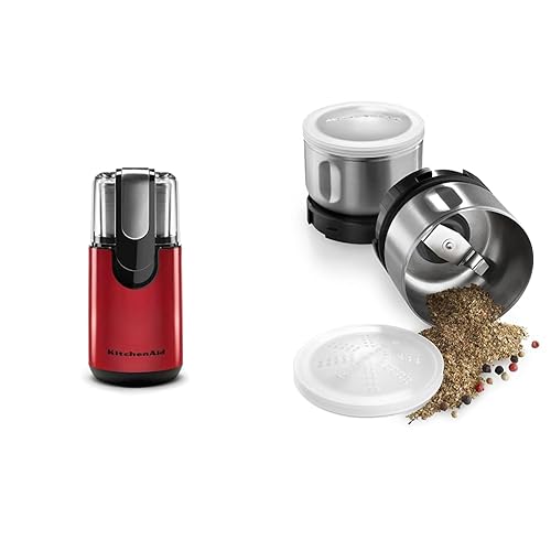 KitchenAid BCG111ER Blade Coffee Grinder Empire Red, oz Bcgsga Spice  Grinder Accessory Kit, Stainless Steel oz, Silver in Kuwait Whizz