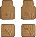 Amazon Basics 4 Piece Rubber Car Floor Mat, Beige