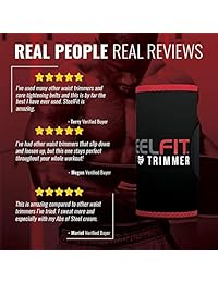 steelfit Cintura Trimmer   Aumenta la circulación, el sudor más, y capacidades de máxima Fat Burning   One Tamaño ajustable   para Hombres y Mujeres