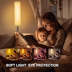 cozywarm LED Floor Lamp with Linen Shade and Remote