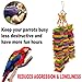 Coppthinktu Parrot Toys for Large Birds, Cardboard Big Bird Toys African Grey Parrot Toys Natural Wooden Bird Cage Chewing Toy with Clip for Small Medium and Large Parrots and Birdsthumb 1
