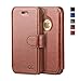 OCASE iPhone 5S Case iPhone 5 Case iPhone SE Case [Card Slot] [Kickstand] Leather Wallet Case [Slim Fit] - for Apple iPhone 5 / 5S / SE Devices - Brown