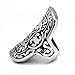 ELFASIO Mens Stainless Steel Ring Silver Warrior Shield Jewelry US Size 7-13