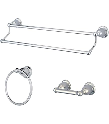 Kingston Brass Neapel 5-teiliges Badezimmer-Set – In ölgeriebener Bronze, Mit Handtuchhaltern, Haken & Toilettenpapierhalter