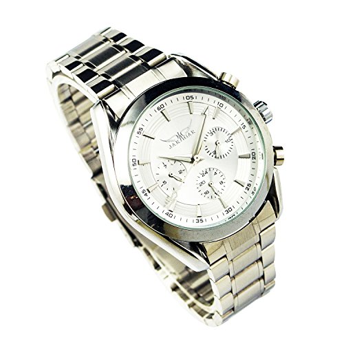 Gute elegant mens all silver steel auto mechaincal wris…