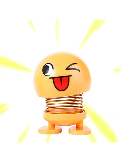 Aaina Creations Car Dashboard Accessories Cute Smile Spring Doll