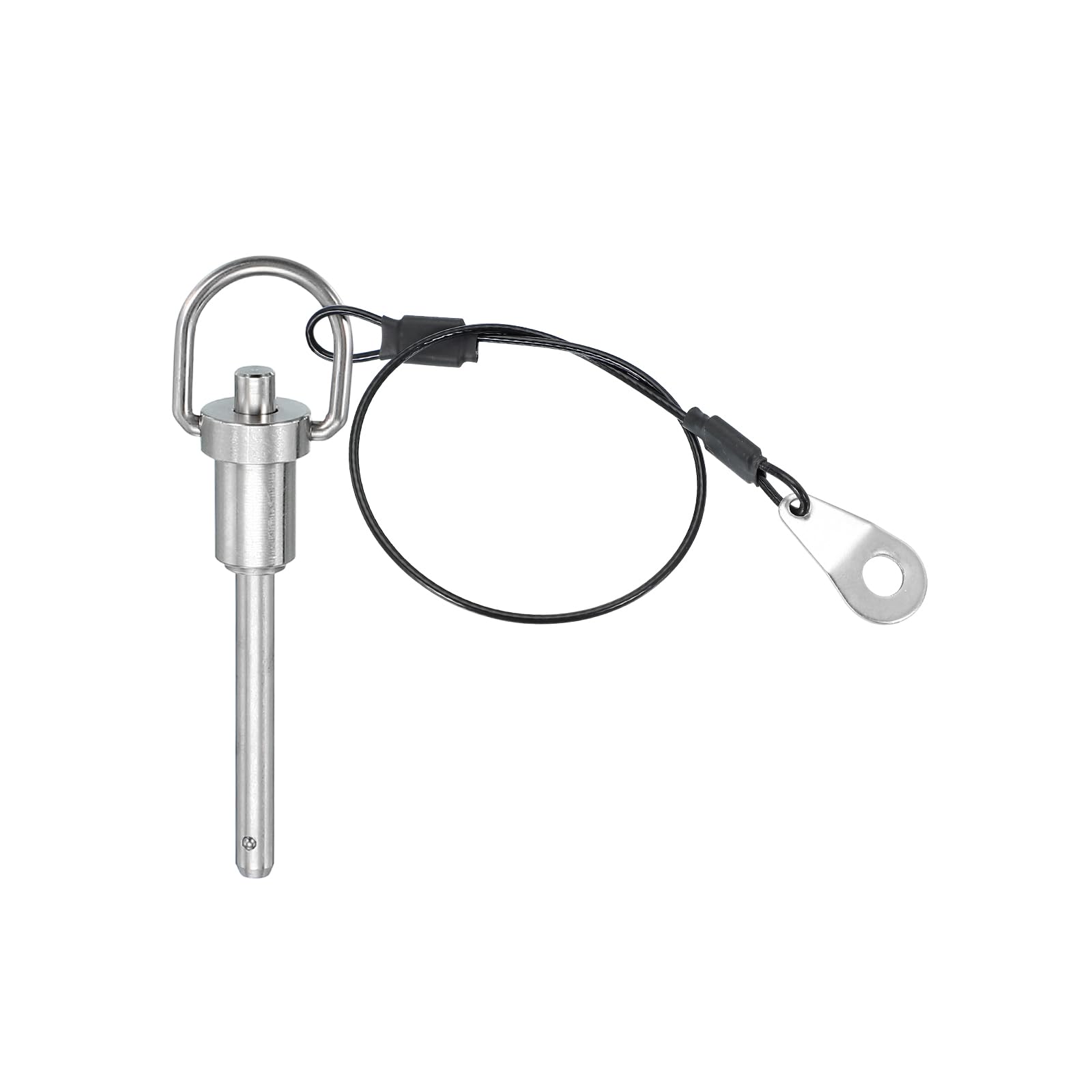 PATIKIL Quick Release Pin 6 x 40mm(1/4" x 1.57"), 304 Stainless Steel Ball Lock Safety Locating Pins with Button 25cm Prevents Loss Rope