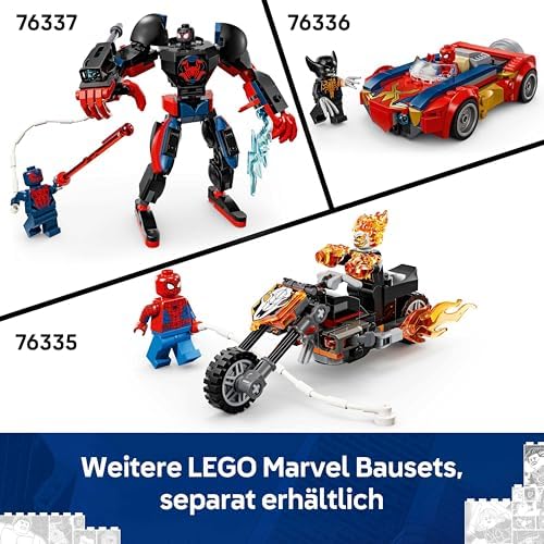| Mech-Duell: Spider-Man vs. Doc Ock - Superhelden Spielzeug mit 2 Actionfiguren, 3 Minifiguren, Shootern - Konstruktionsspielzeug für Kinder - Geschenk für Jungen ab 6 Jahren und Mädchen - 76338