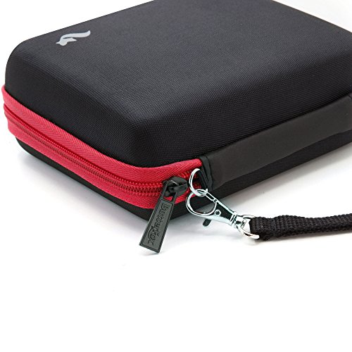 BRENDO-Nintendo-2DS-Hard-Case-with-24-Game-Holders-Black-Red