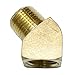 Interstate Pneumatics FST22EA Brass Street Pipe Elbow Fitting 1/8 Inch NPT - 45 Degree