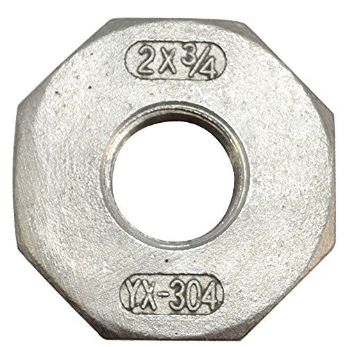 Thread Reducer Bushing 2" Male x 3/4" Female Adapter Pipe Fitting with Stainless steel 304 NPT - Thumbnail 2